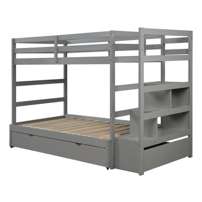 Twin Over Twin/King Bunk Bed With Trundle by Red Barrel Studio -  Red Barrel StudioÂ®, 62E23B35F4DF4A40BBD75ECBBE507BDE