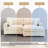 2 - Piece Upholstered White Faux Rabbit Fur Flannel Reversible Modular Sofa Living Room Sectional Couch with Pillows-926571000-926571003