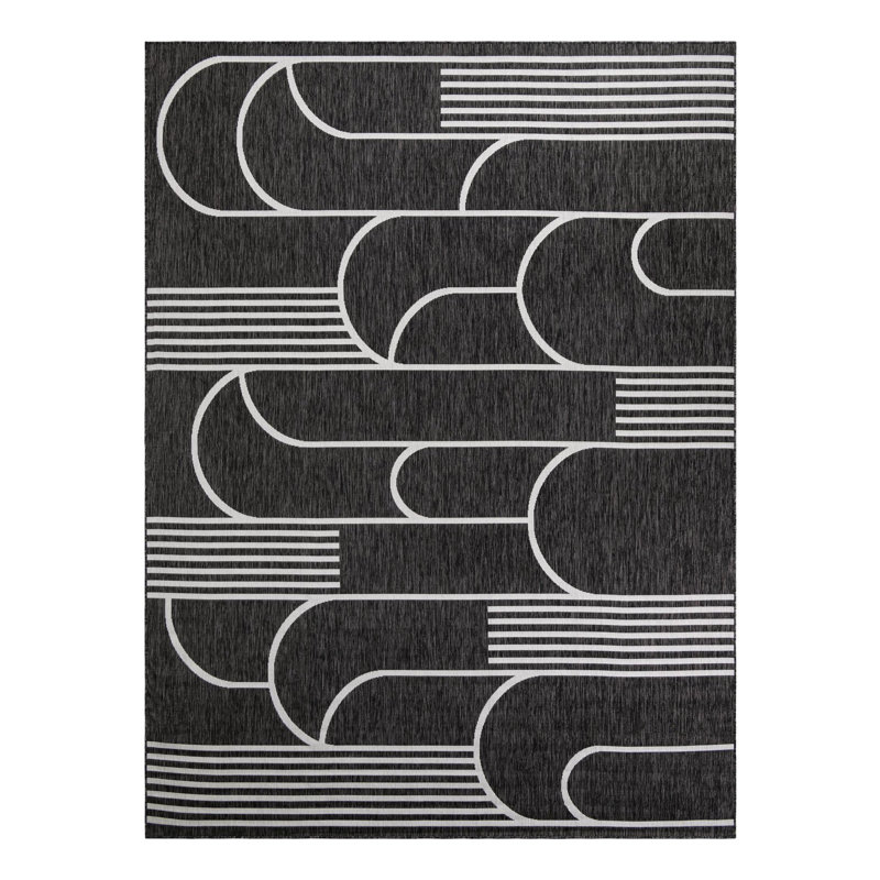 Tapis intérieur / extérieur moderne, Rectangle 9 pi x 12 pi