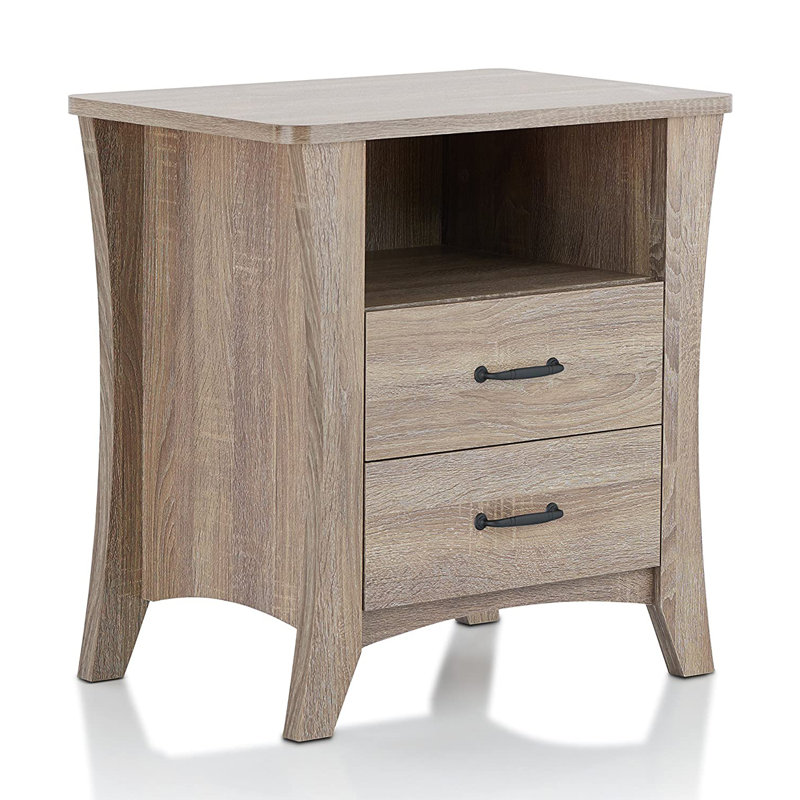Table de chevet 2 tiroirs Seefeldt