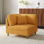 Fauteuil rembourré en velours côtelé orange avec dossier rembourré, module de fauteuil simple avec accoudoirs pour canapé modulaire-1910717004
