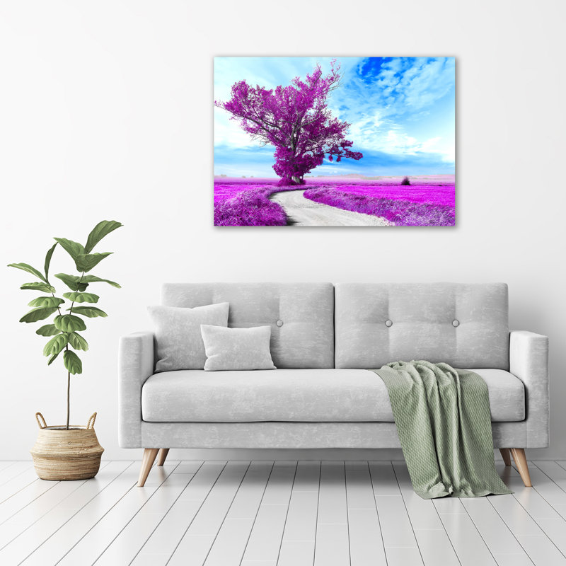 Tree And Path - Wrapped Canvas Print