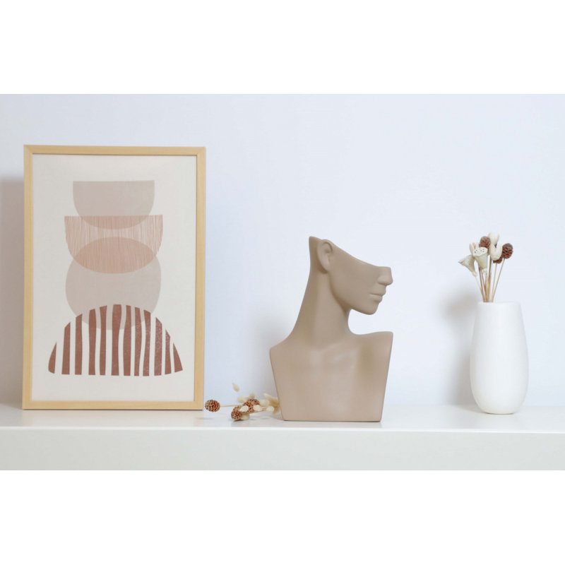 Cyna Ceramic / Porcelain Table Vase, Taupe