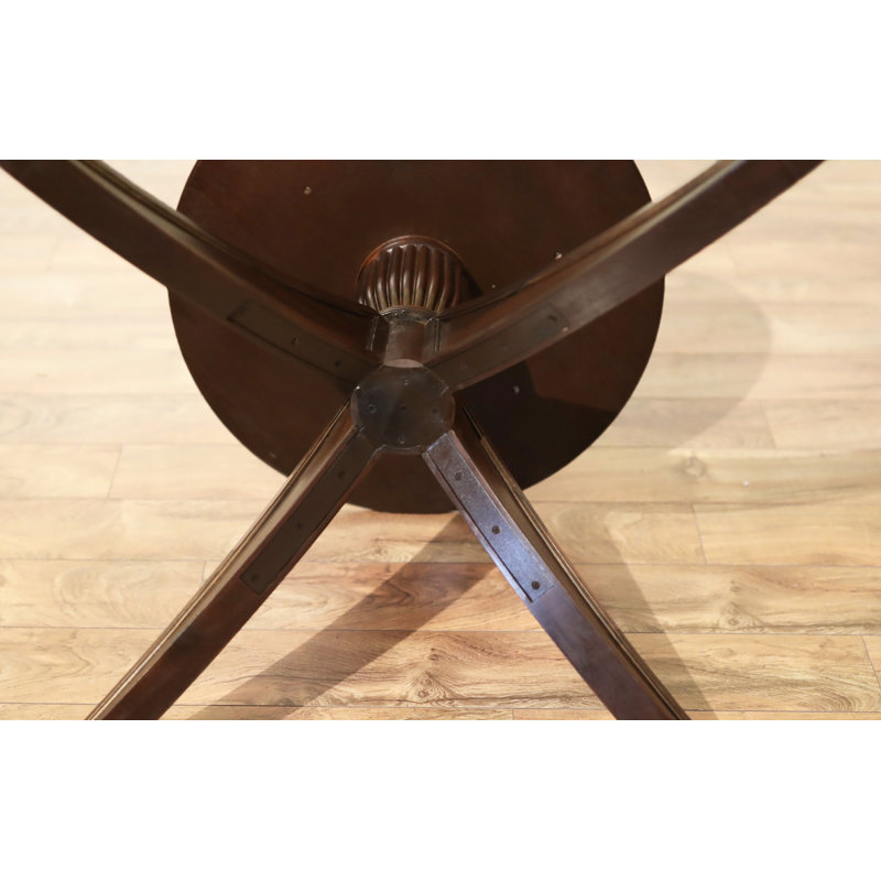 Round Mahogany Wood Dining Table