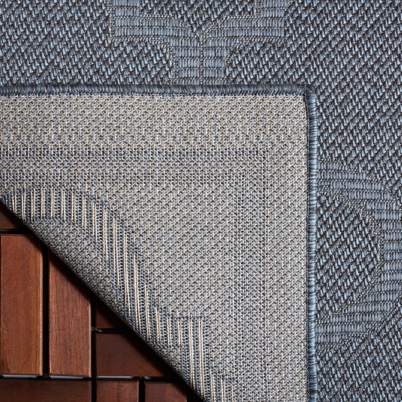 Millana Performance Machine Washable Geometric Indoor/Outdoor Area Rug, Square 6'7"