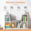 Kids Bookcase With Reading Nook And Cushion Multi-Purpose Storage Organizer-1514589097