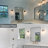 Iron Armed Sconce Dimmable with Glass Shade  Hardwired Bathroom Vanity Light