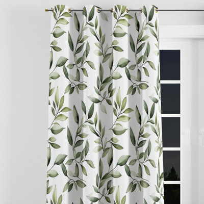 Rideaux occultant Country Farmhouse - Rideau à motif floral avec œillets - 1 panneau