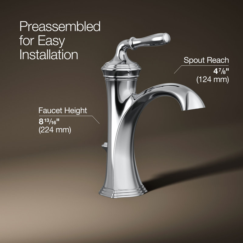 Devonshire Single-Handle Bathroom Sink Faucet with Drain Assembly, 1.2 GPM, Polished Chrome