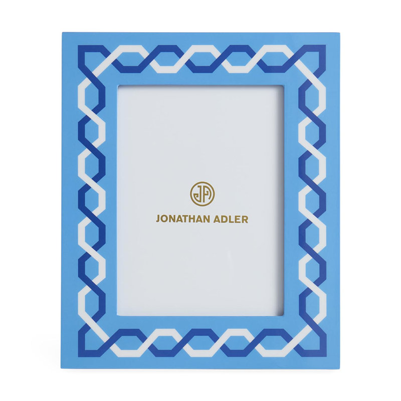 Cadre laqué Jonathan Adler Sorrento, Bleu, 5' x 7'