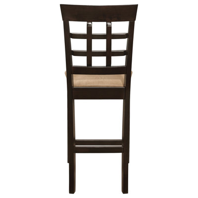 Gabriel Lattice Back Counter Chair Cappuccino (Set Of 2)