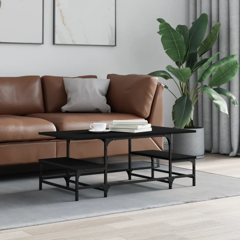 Aileu 4 Legs Coffee Table, Black
