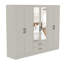 Millbury Shelton 6 Door 2 Drawer Wardrobe with Mirror-122739944