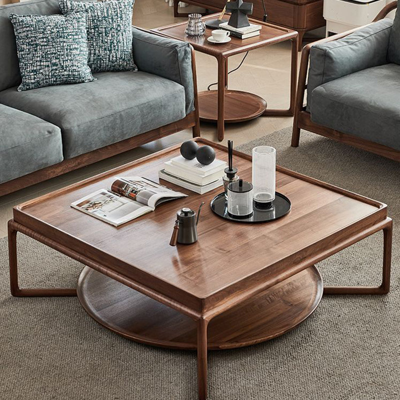 Modern minimalist square coffee table