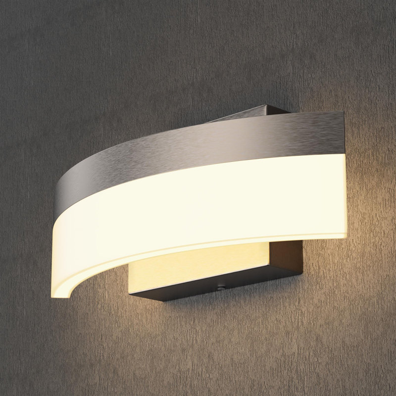 Applique murale à 1 lumière DEL en nickel brossé à intensité variable