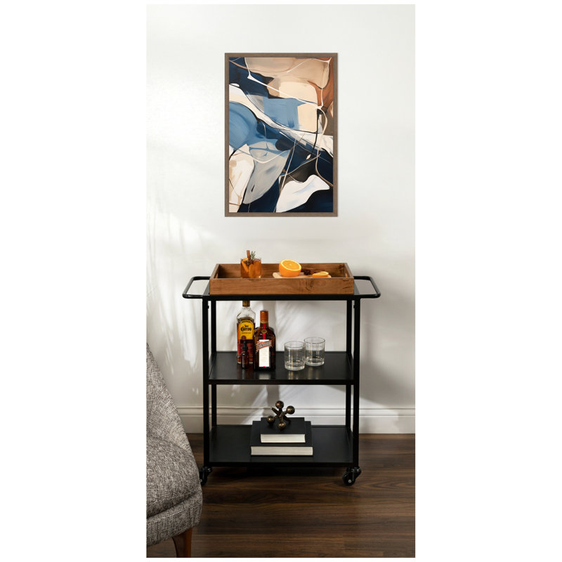 Abstrait mouvement fluide par The Creative Bunch Studio, reproduction d'art sur toile encadrée, H 23 po x l 16 po