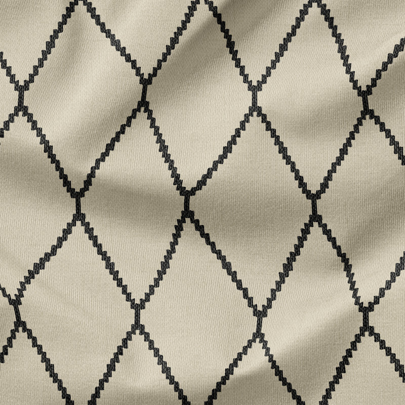 ARDEN Foam Outdoor Bench Cushion, 48 x 18, made with ProFoam, Tan Diamond Trellis
