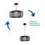 Luminaire suspendu tambour 1 lumière Andric-88566826-88566827