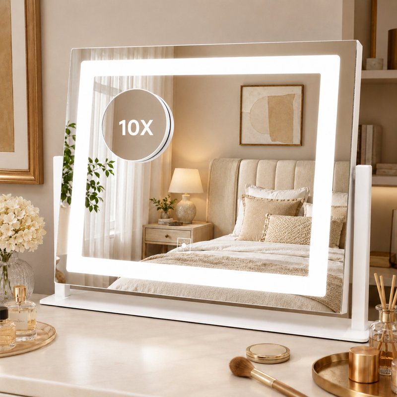 Rectangle LED Mirror,Touch Control, Dimmable Lights
