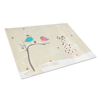 Caroline's Treasures Christmas Presents Glass Dalmatian Cutting Board