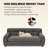 38" Upholstered  Memory Foam Sofa for Dogs with Backrest and Armrest-76592333-87336721