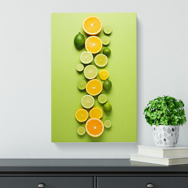 Citrus Fruits Minimalism No.2 - Wrapped Canvas, 76cm H x 50cm W x 3cm D