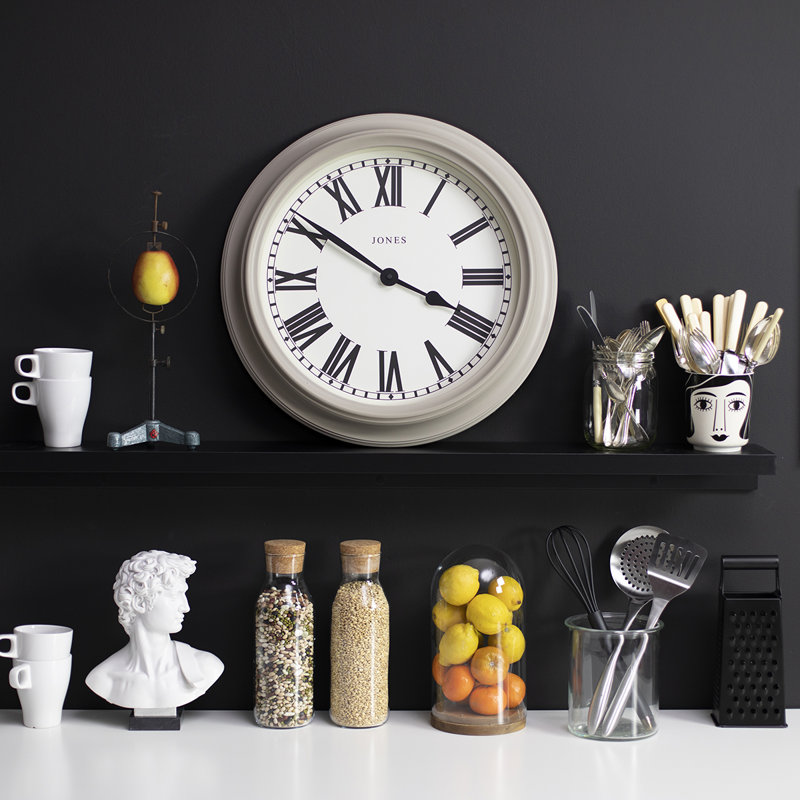 Opera Acrylic Wall Clock, Pale Grey