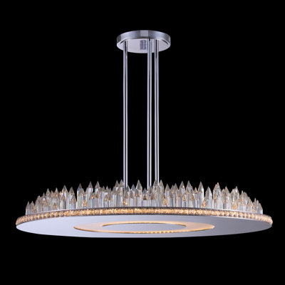 Orizzonte 1 LT Chrome/Clear Chandelier Allegri