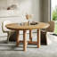 Table de salle à manger extensible polyvalente avec base en bois massif pour 4 à 6 personnes-132917107