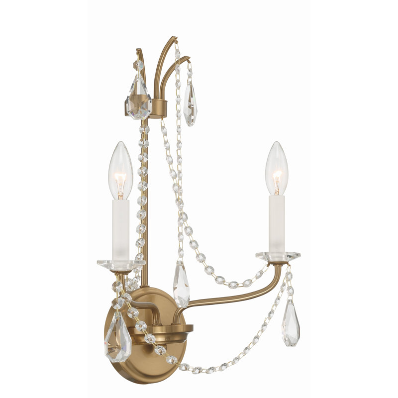 Overbey Candle Wall Light, Aged Brass