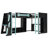 Tarna L-Shaped Wooden Gaming Bed Frame with Light, USB Charging, TV Stand & Shelves-659659752