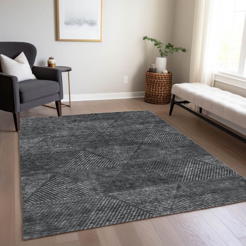 Malchow Washable Geometric Indoor / Outdoor Rug, Rectangle 8' x 10'