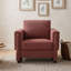 Fauteuil d'appoint rembourré à accoudoirs carrés-1509421637