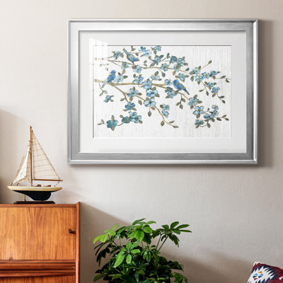 " Blooming Bluebirds " Painting Print