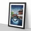 Wisteria & Half Moon Bridge at Kameido by Tsuchiya Koitsu - Picture Frame Painting Print-55641884-55641887