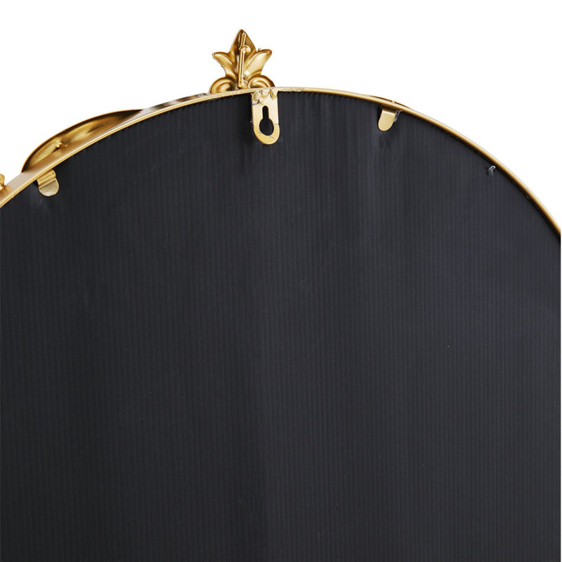 Cristina Iron Arch Wall Mirror, 90cm H x 56cm W, Gold