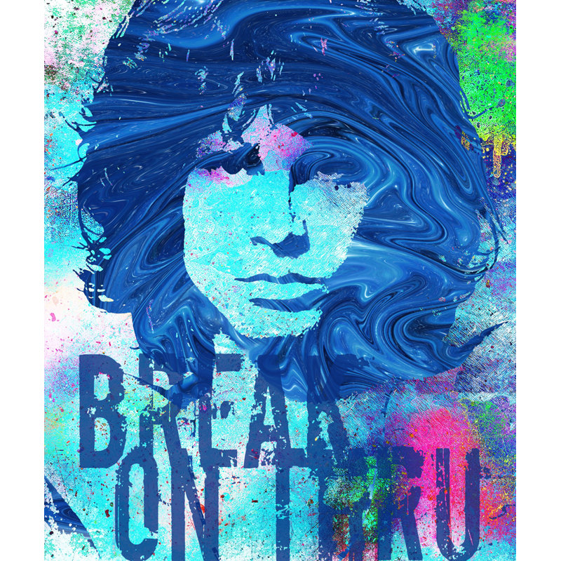 «Danielsville Jim Morrison Break On Thru On Canvas» par Steven Chambers, reproduction, H 18 po x l 15 po x P 1,5 po