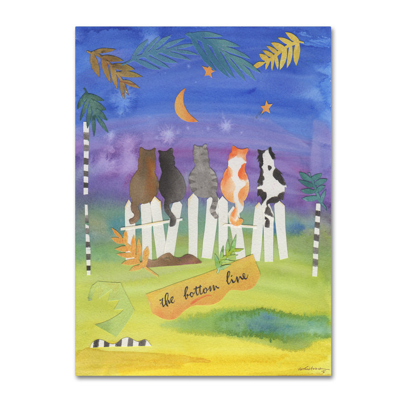 « the bottom line », impression sur toile, H 19 po x l 14 po x P 2 po