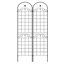Ensemble de 4 treillis de jardin en métal pour plantes grimpantes, support pour plantes d'extérieur antirouille 86,7 po x 19,7 po, noir