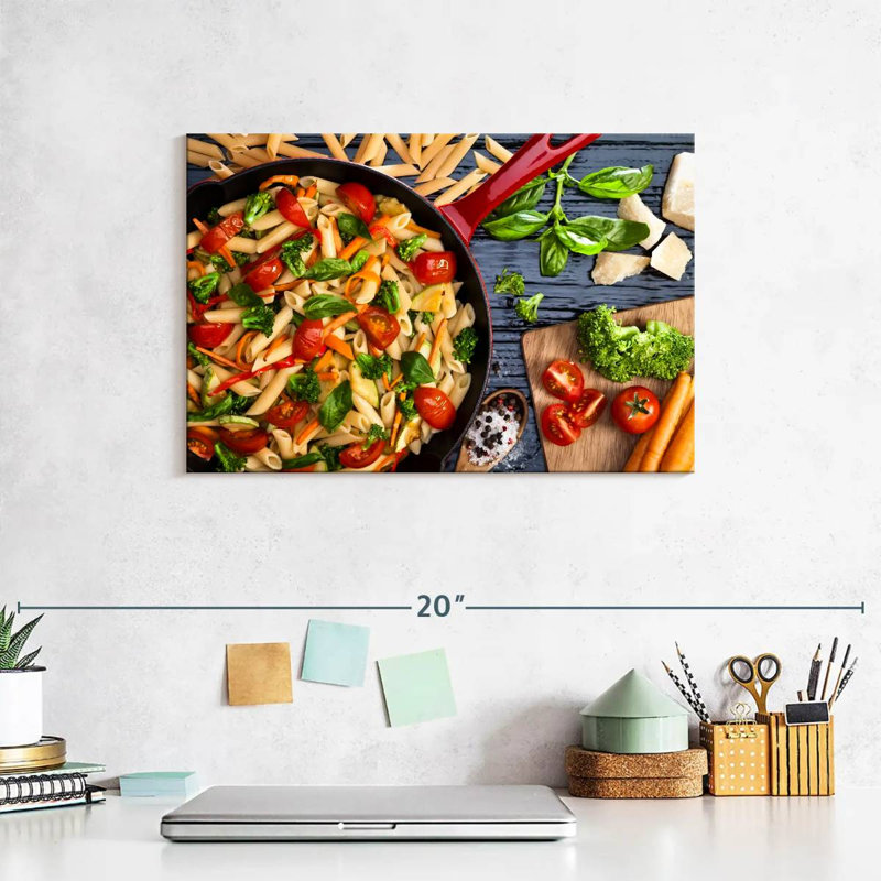 Yarlin Spring Vegetables Pasta, 8" H x 12" W