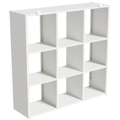Bibliothèque à 9 cubes en métal avec tablettes