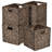 Burtrum Classic Farmhouse Handwoven Hyacinth Collapsible Storage Cube Baskets with Handles-980076520-980076521