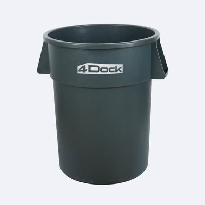 Poubelle robuste 55 gallons - Gris