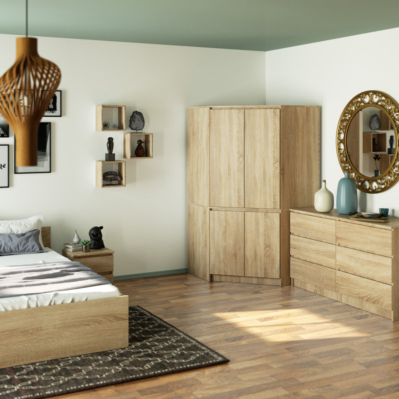 Sonum 4 Door Manufactured Wood Wardrobe