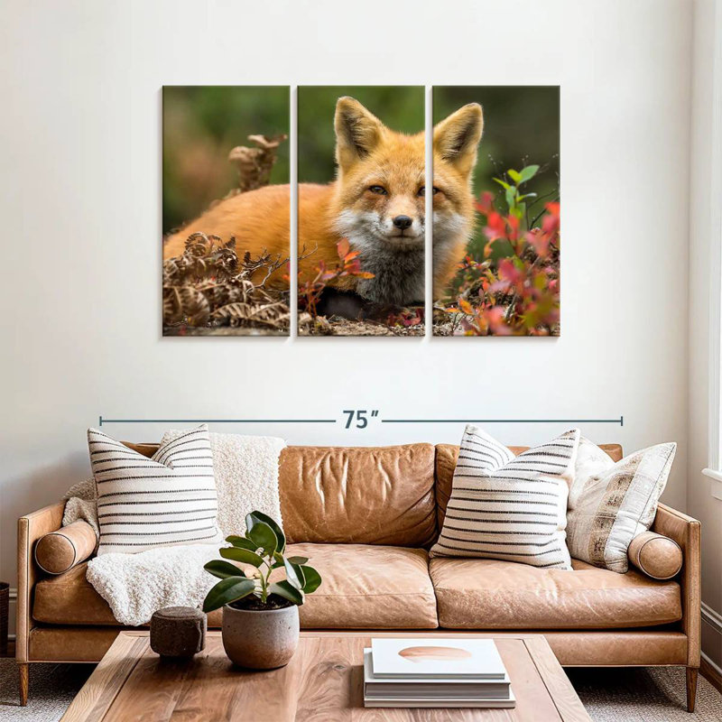 Happy Fox, 36" H x 57" W