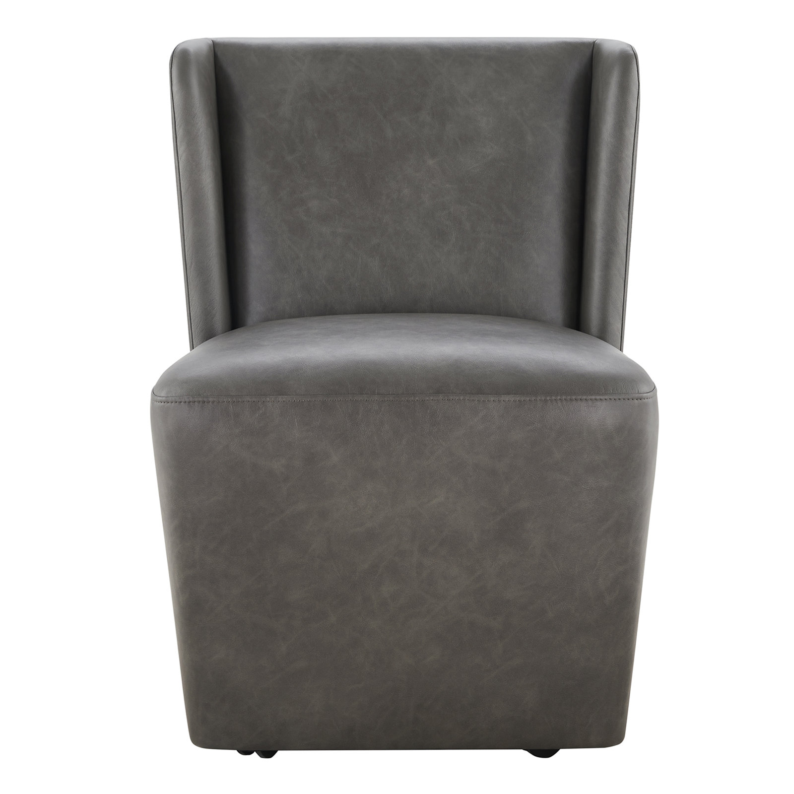 Ardeth Upholstered Side Chair, Copley Slate Faux Leather, 33" H x 23.23" W x 26" D