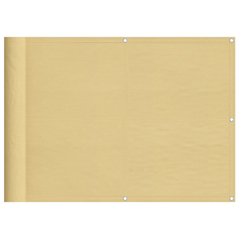 Écran de balcon 100% polyester Vidaxl Oxford, Sable, L 196,9 po x P 29,5 po
