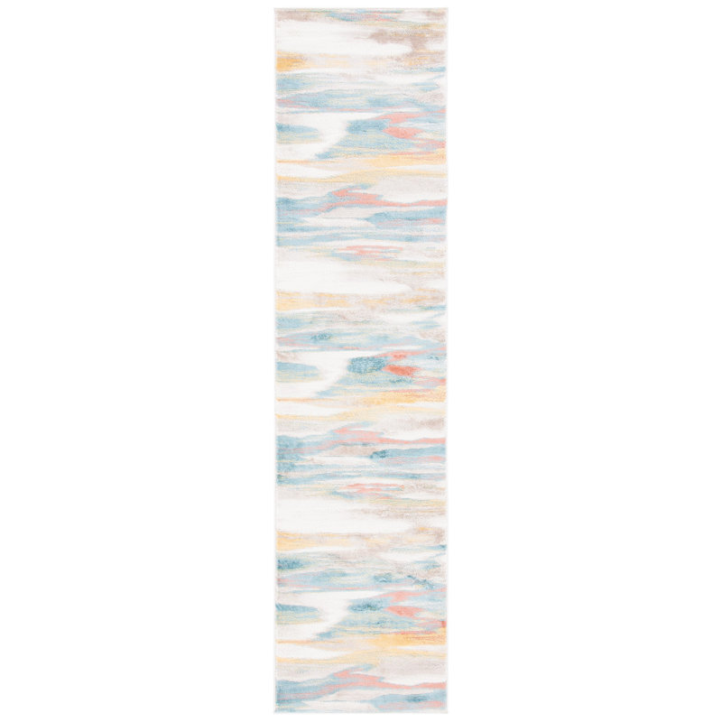 Tapis beige Alichia, Tapis de couloir 2 pi 2 po x 9 pi