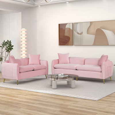 Shardul 58.45'' Velvet Loveseat