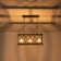 3 - Light Rustic Wood Kitchen Island Rectangular Chandelier